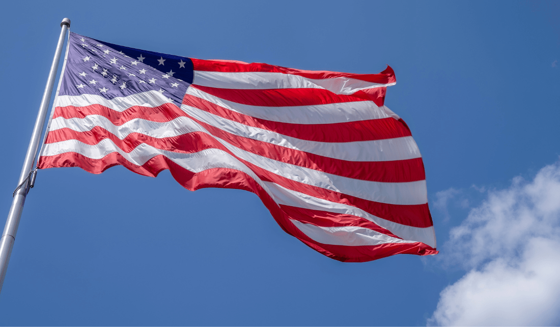American flag and flagpole