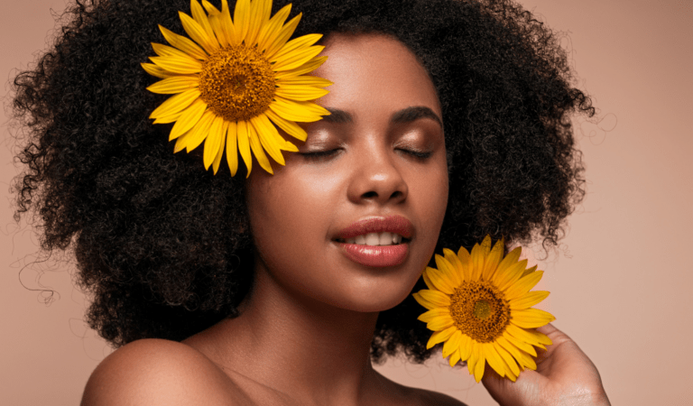 Black American woman with natural hair