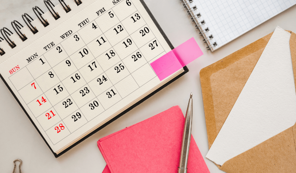 Calendar and office supplies