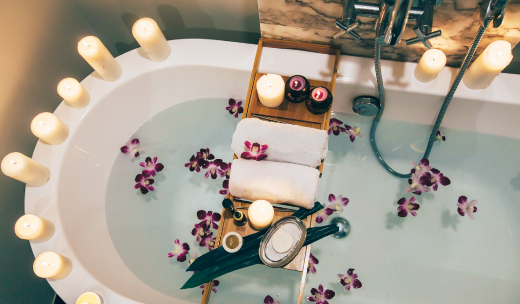 bath and body products display