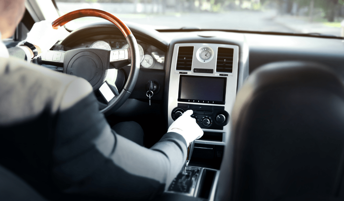 car console or glove box