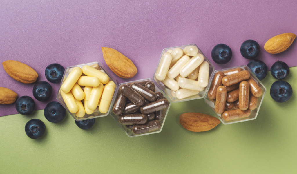 collage of different types of supplements
