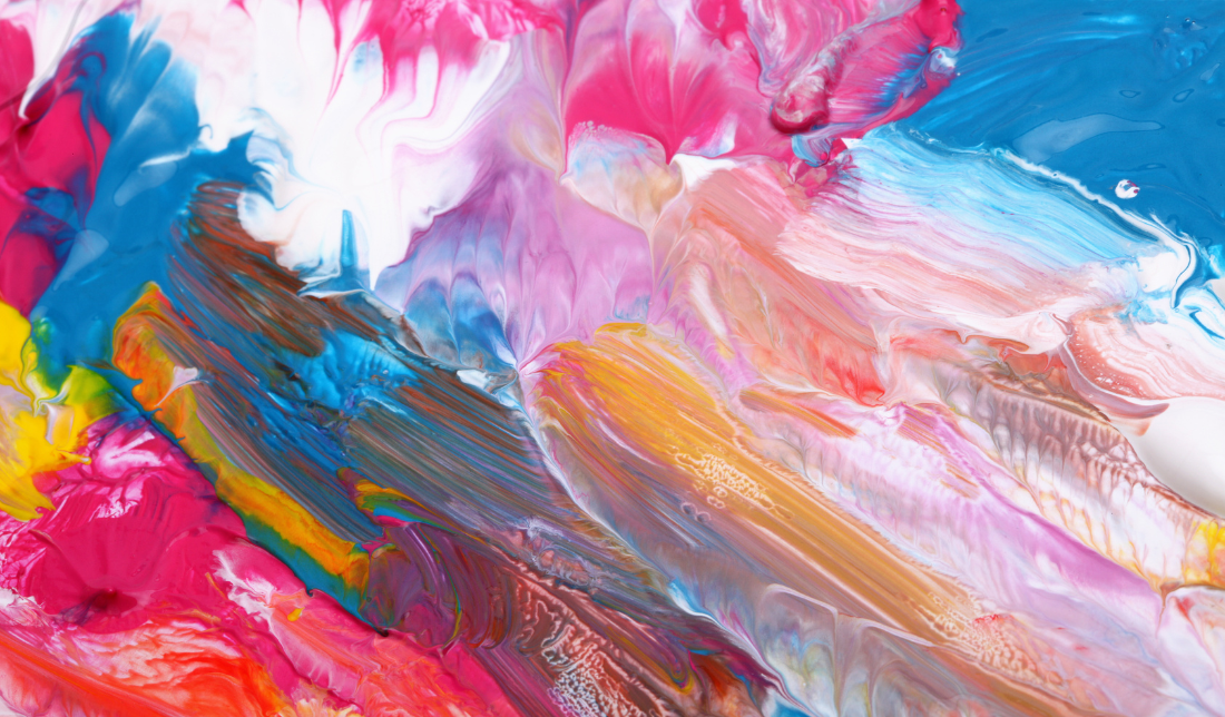 colorful artwork created using the organic materials