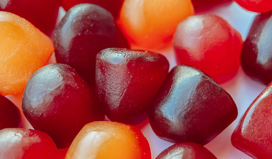 colorful gummy supplements