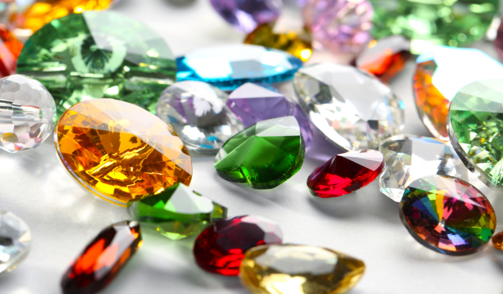 crystals, stones, and crystal jewelry