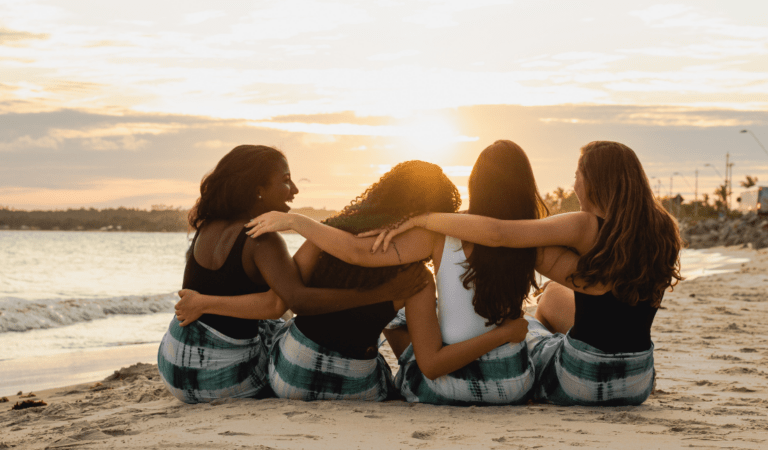 feminine symbol or a group of diverse women