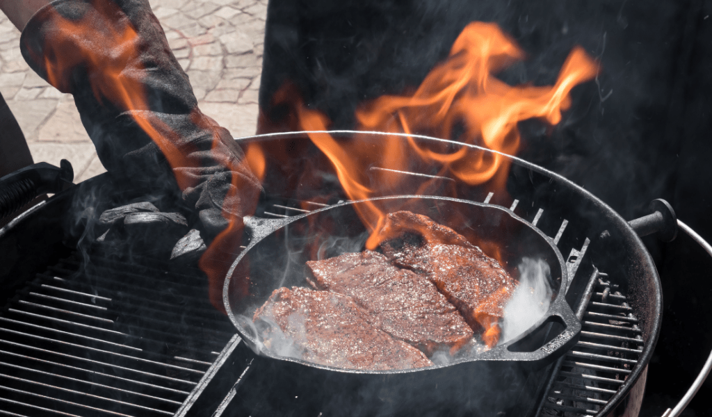 grill or a protective heat resistant glove