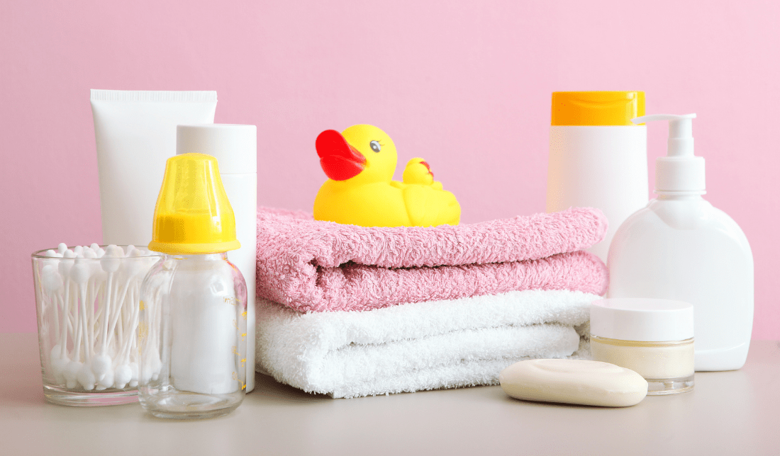 happy parents and children using travel products