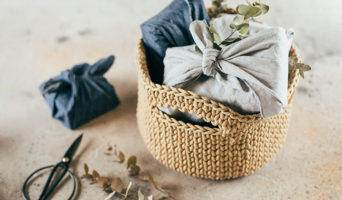 knitted fabric gift bags