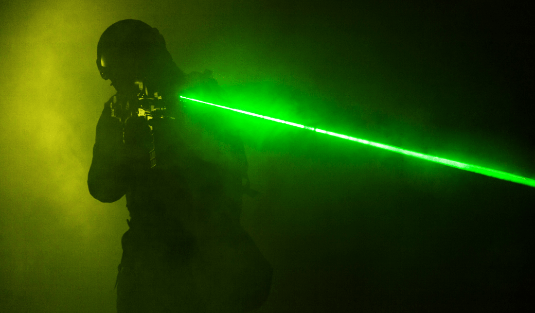 laser target system with a smartphone holder