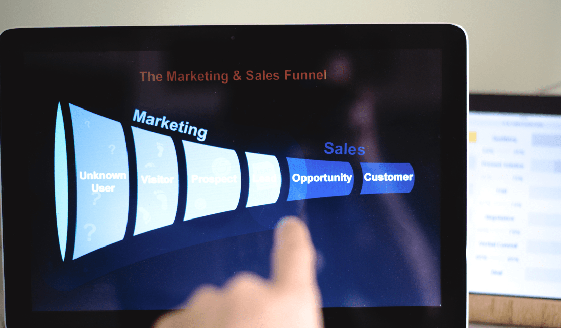 lead funnel representing new businesses