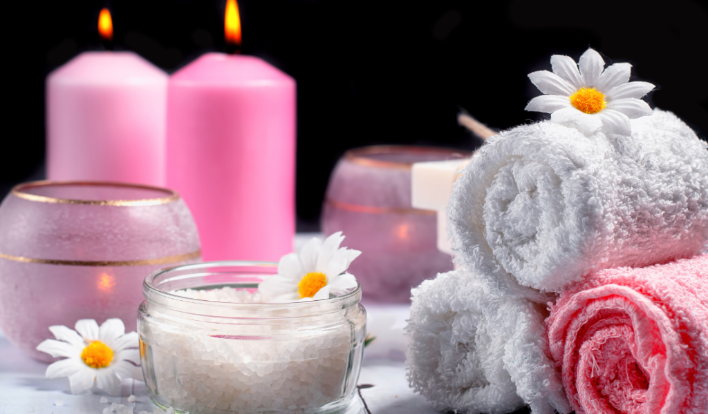 luxury bath products and candles