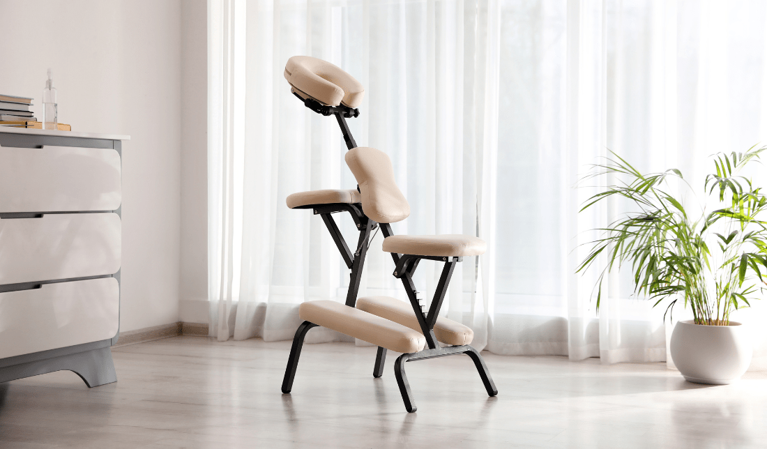 massage chair in a spacious room