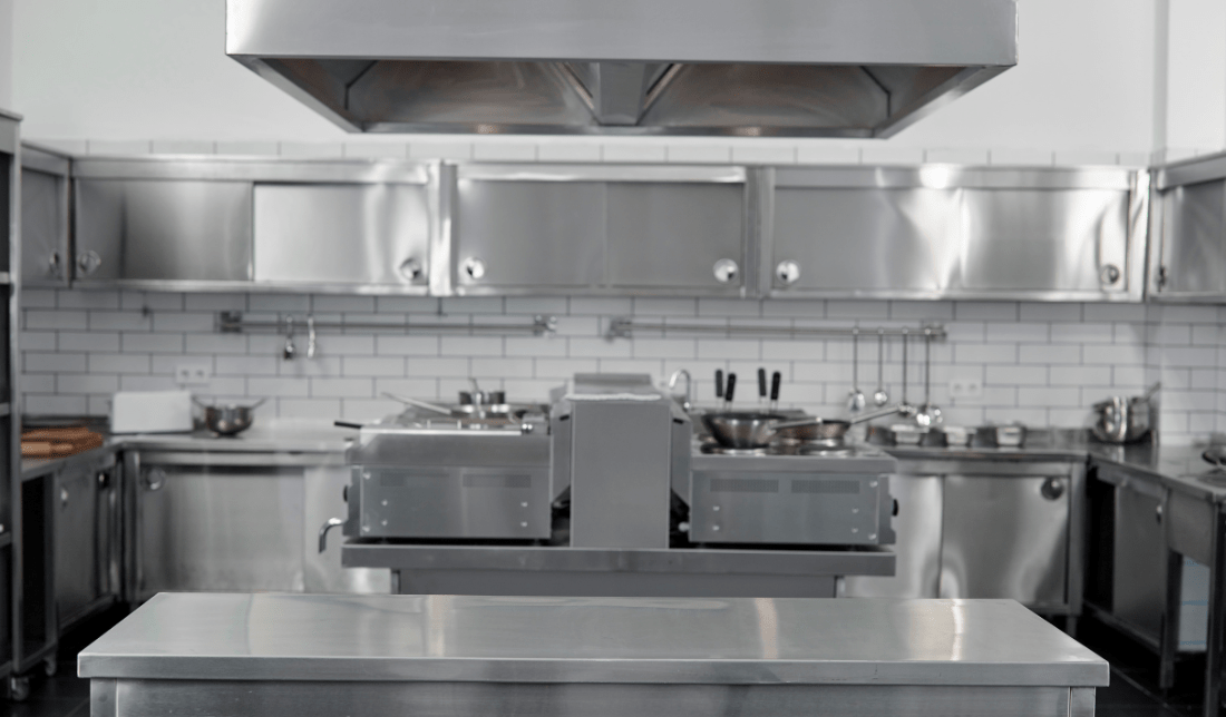 modern commercial kitchen