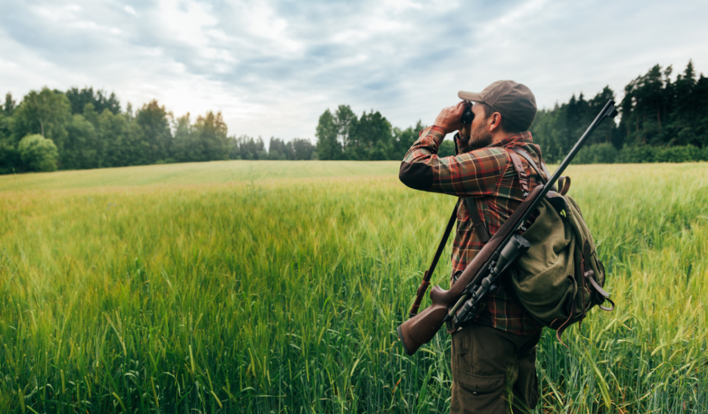 outdoors hunting or fishing