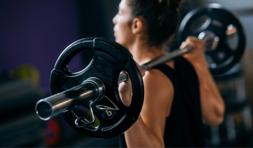 person lifting weights