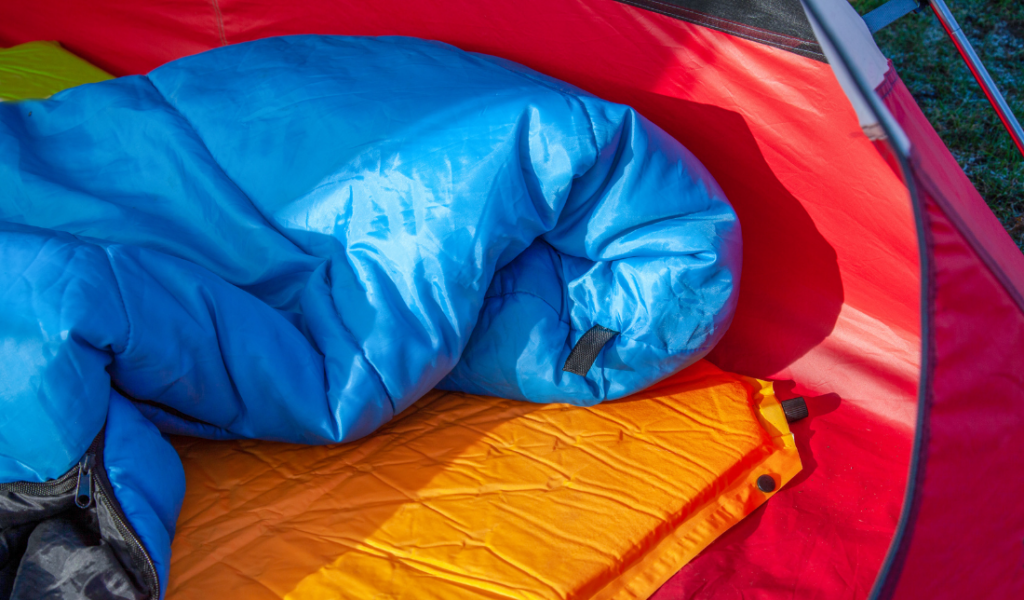 person sitting comfortably on an inflatable cushion