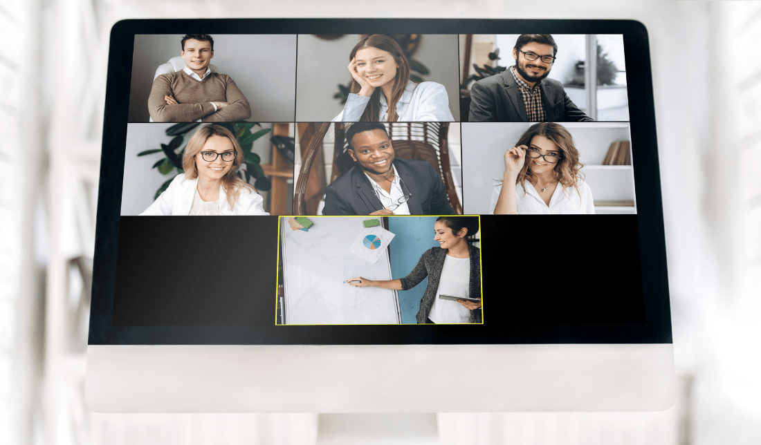 professionals working remotely on laptops