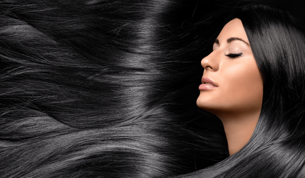 radiant woman with luminous hair