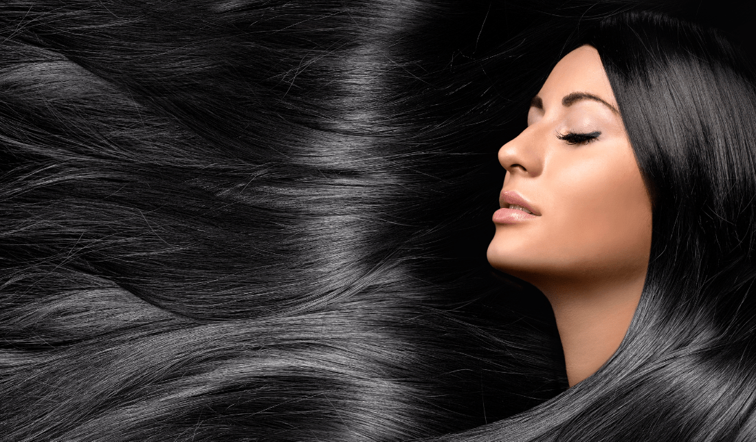 radiant woman with luminous hair