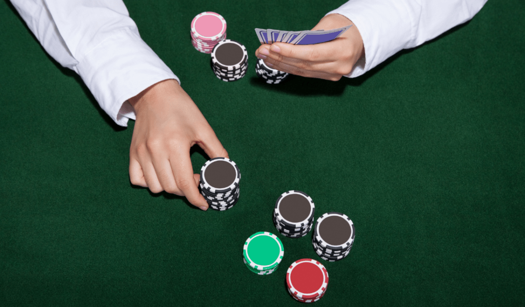 silhouette of a person placing a bet