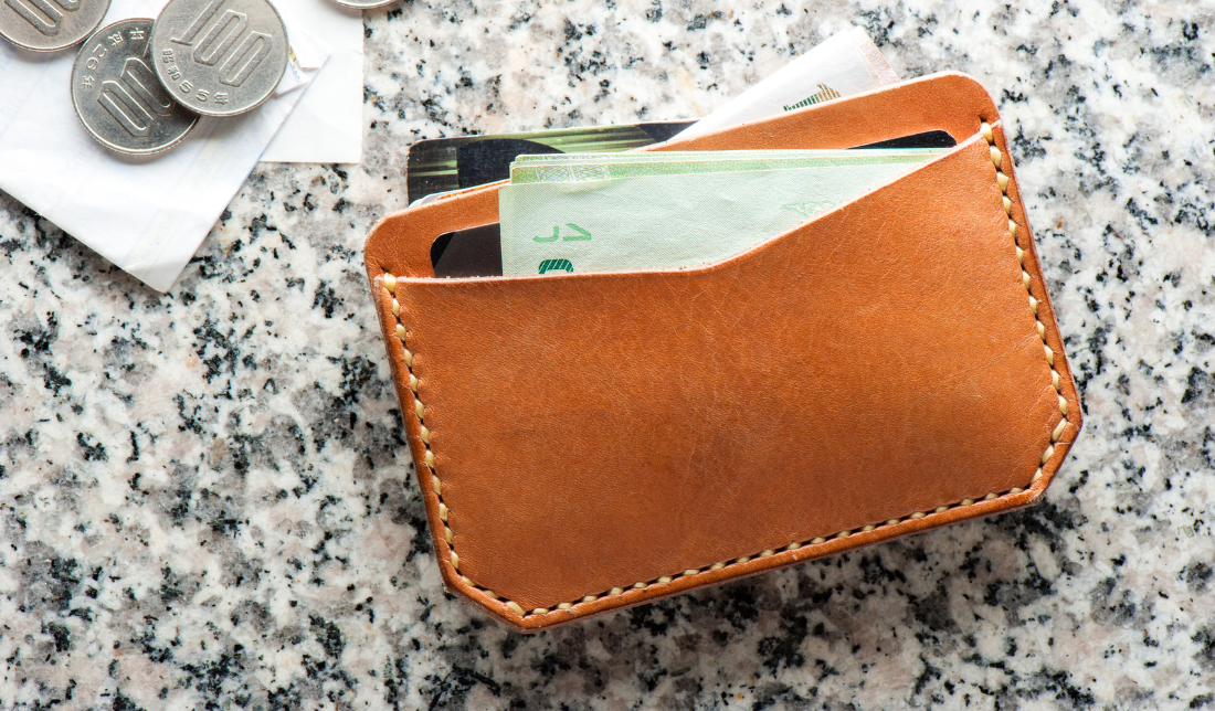slim leather wallet