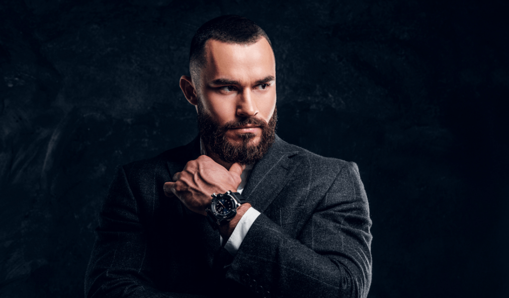 stylish man wearing one of the fashionable watches