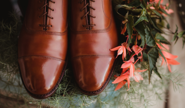 stylish pair of men's dress shoes