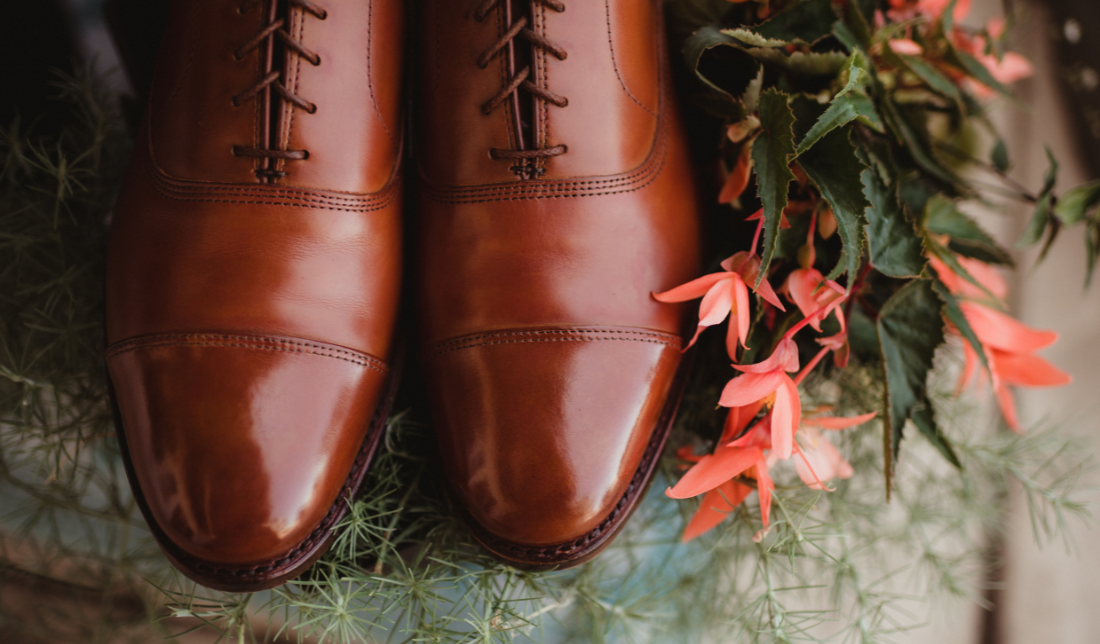 stylish pair of men's dress shoes