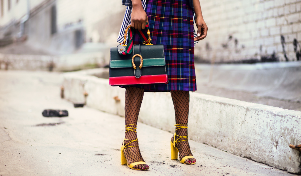 trendy handbag or clutch