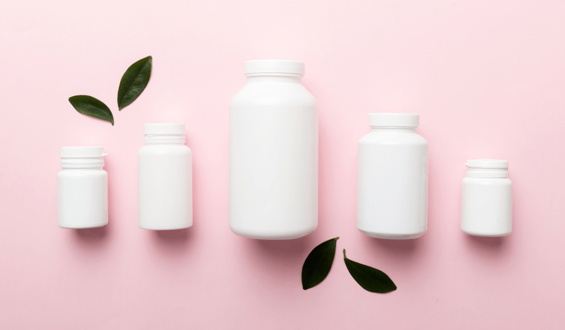 vitamin and supplement bottles package