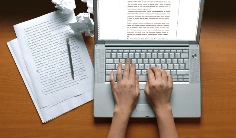 writer's desk setup
