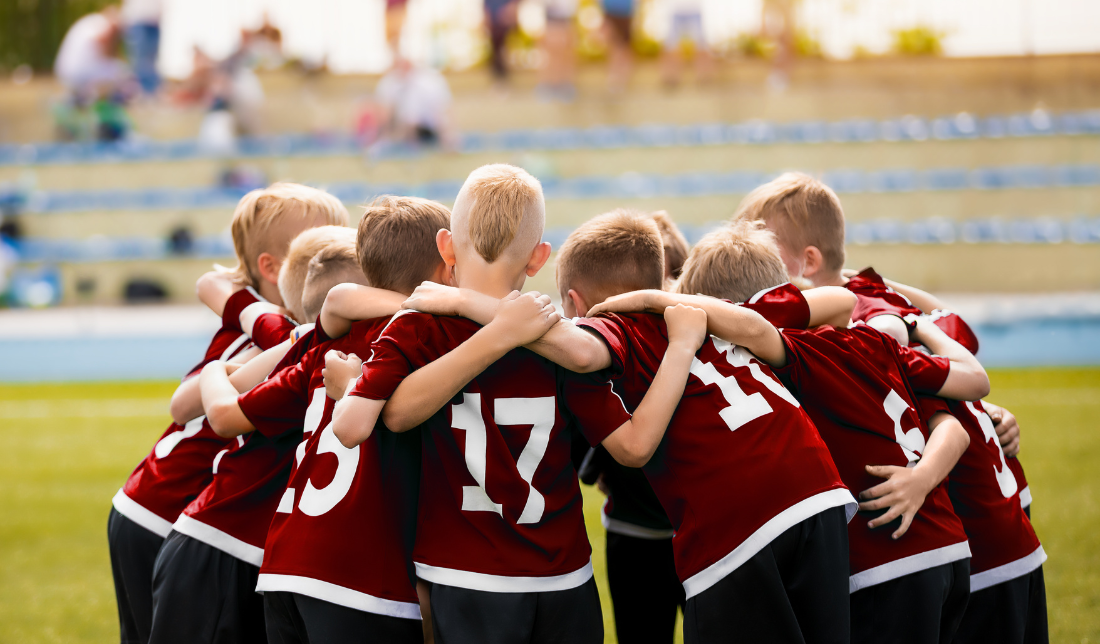 young athletes, happy families