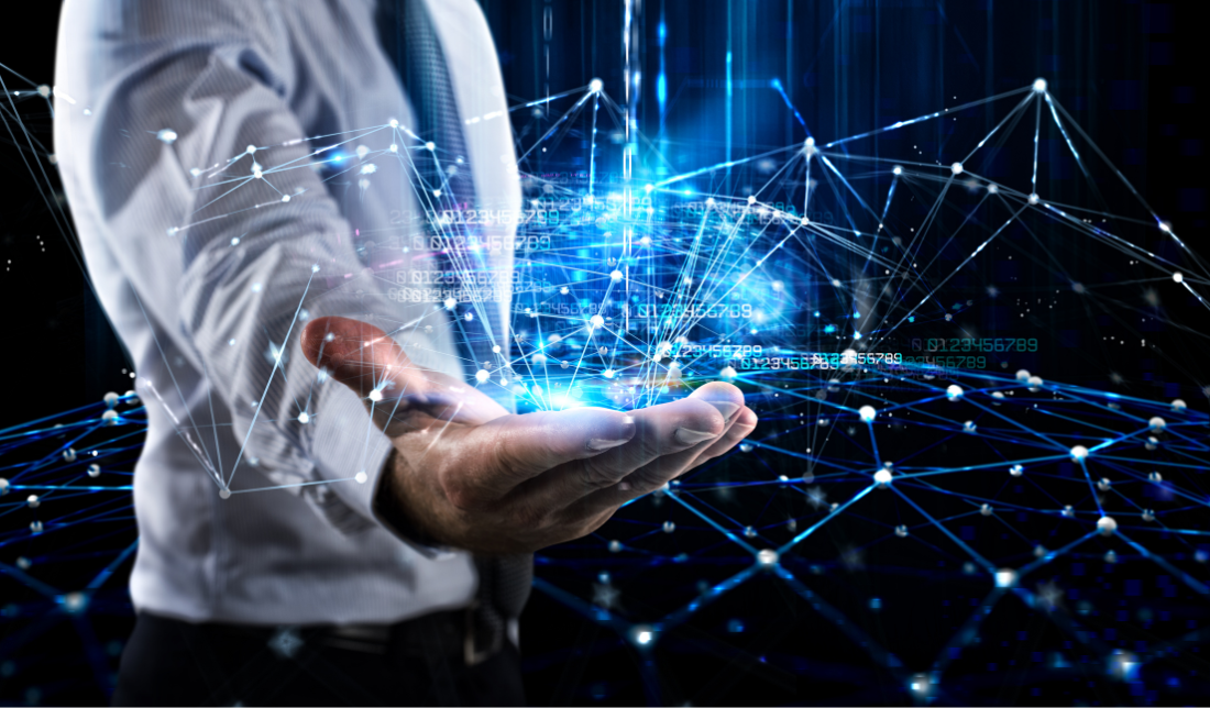 abstract image of interconnected digital identities