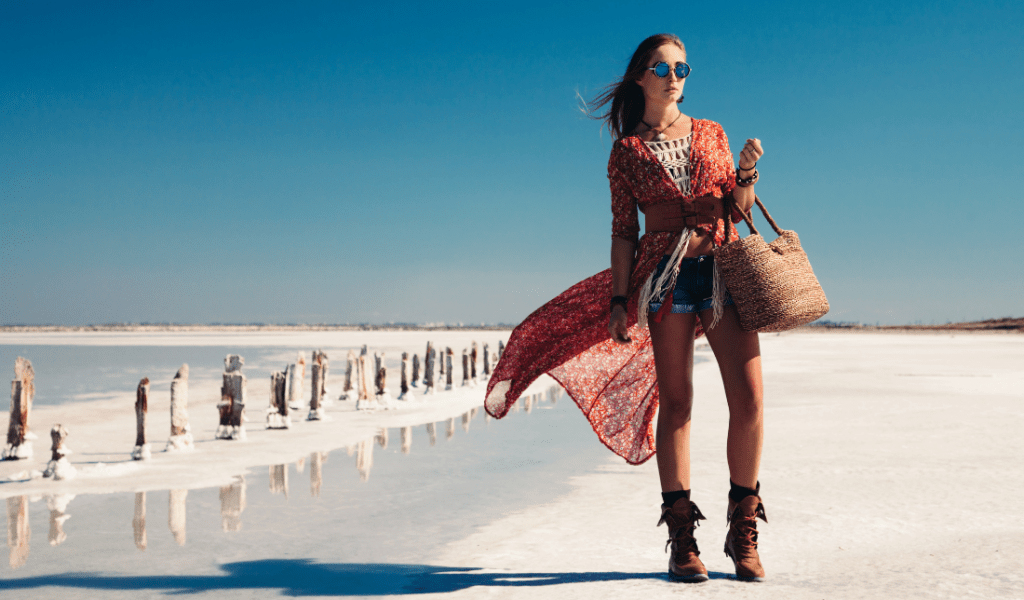 bohemian-inspired outfit