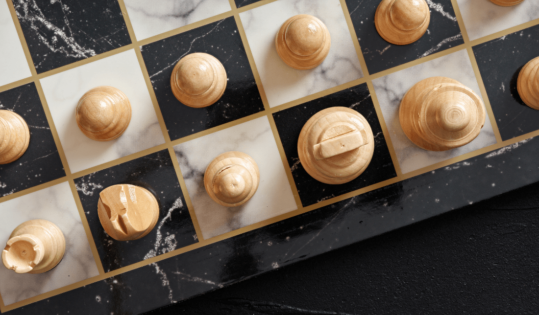 chessboard with pieces