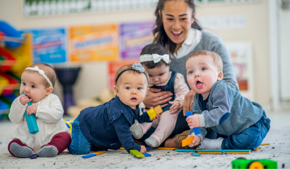 children playing with our 3D play rugs