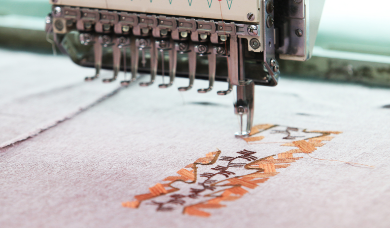 colorful handkerchief with personalized embroidery