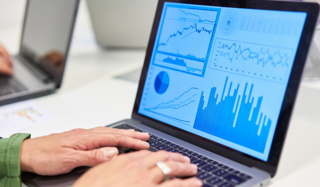 computer charts, data, and graphics
