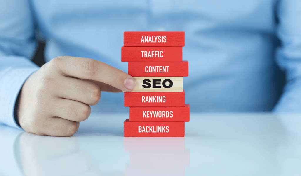 computer displaying seo