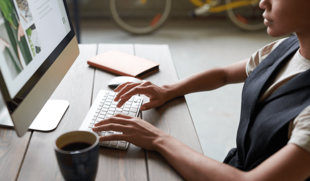 designer working on a computer