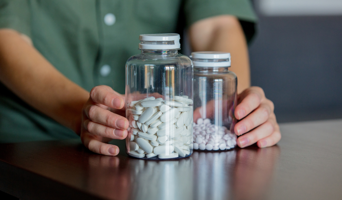 jar of nutritional supplements