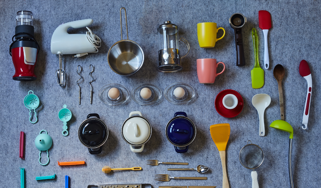 office supplies and kitchen goods