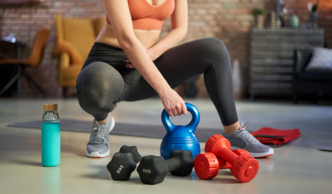 person using a piece of fitness equipment