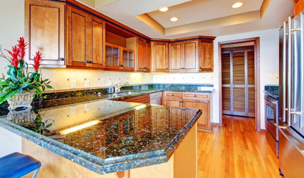 shiny and elegant granite countertops