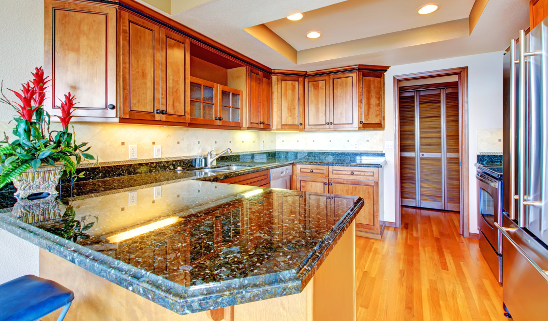 shiny and elegant granite countertops