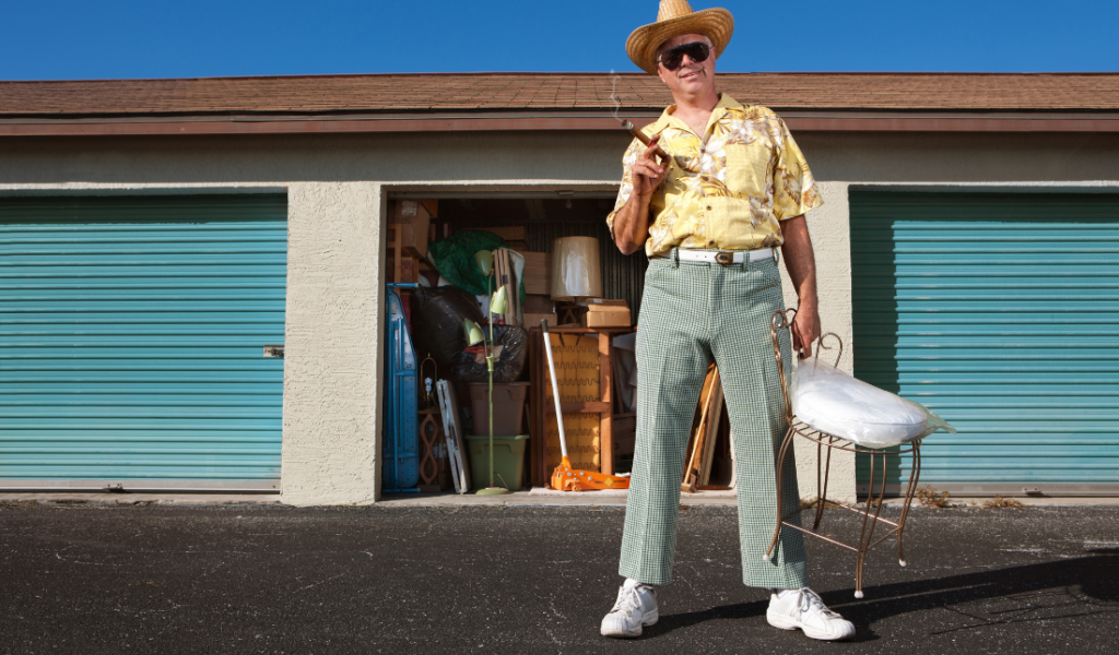 storage unit with auction items