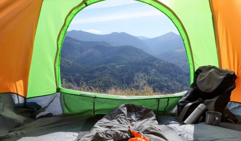 tents sleeping bags and hiking equipment